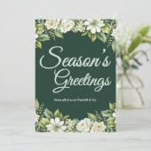 上品なグリーンビジネスクリスマスカード シーズンカード (スタンド正面)