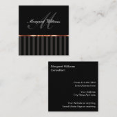 上品なコンサルタントのプロフェッショナル スクエア名刺 (正面/裏面)