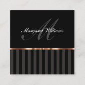 上品なコンサルタントのプロフェッショナル スクエア名刺 (正面)