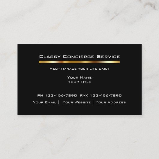 上品なコンシェルジュの名刺 名刺 (正面)