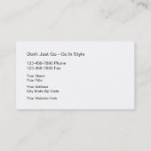 上品なゴルフカートの名刺 名刺 (裏面)