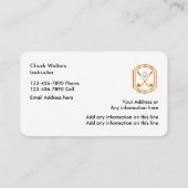 上品なゴルフテーマ 名刺 (裏面)