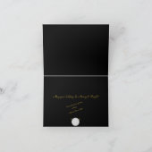 上品なゴールドとシルバーの企業クリスマスホリデーグリーティング シーズンカード (内部)