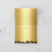 上品なゴールド & ブラックのレースの感謝カード サンキューカード (内部)