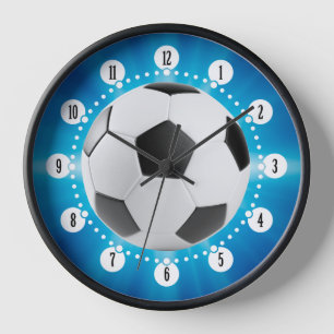 上品なサッカーボール ギフトカッコいいー 壁時計