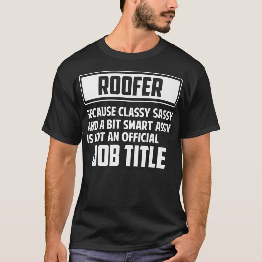 上品なサッシーとビット頭が切れるアッシおもしろいーROOFER Pr Tシャツ (正面)
