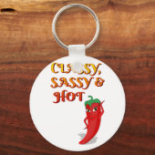 上品なサッシーとホットペッパーDiva キーホルダー (正面)