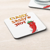 上品なサッシーとホットペッパーDiva コースター (左側)