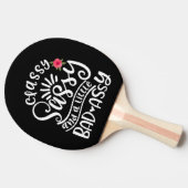 上品なサッシーと少し悪いサッシーの友人 卓球ラケット (横)