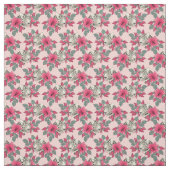 上品なサボテンの花とヒョウのデザイン ファブリック (見本)