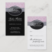 上品なサロンおよびスパの名刺 予約カード (正面/裏面)