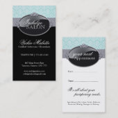 上品なサロンおよびスパの名刺 予約カード (正面/裏面)