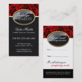 上品なサロンおよびスパの名刺 予約カード (正面/裏面)