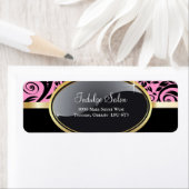 上品なサロンとスパ差出人住所ラベル ラベル (インサイチュ)