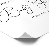 上品なシックなミニマリストベビーシャワーへようこそ ポスター (角)