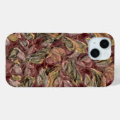 上品なシックなレトロフェイク光沢のあるかわいらしフローラルパターン Case-Mate iPhoneケース (裏面 (横))