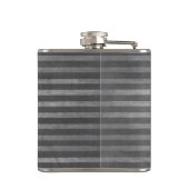 上品なシックな真珠のラッキーシャムロパーソナライズされたック フラスク (裏面)