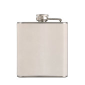 上品なシックな真珠のラッキーシャムロパーソナライズされたック フラスク (裏面)