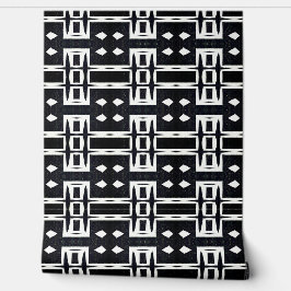 上品なシックな黒と白のジオメトリックデコモダン 壁紙