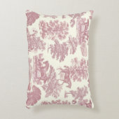 上品なシックエレガントピンクウズカントリートイル アクセントクッション (正面(垂直))