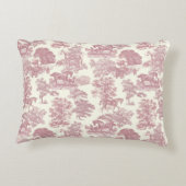 上品なシックエレガントピンクウズカントリートイル アクセントクッション (裏面)