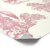 上品なシックエレガントピンクウズカントリートイル ポスター (角)