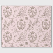 上品なシックエレガントピンクベージュエクエストリアントワール ラッピングペーパー (フラット)