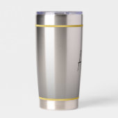 上品なシックエレガントブモダンラックパーソナライズされた 保温保冷タンブラー (正面)
