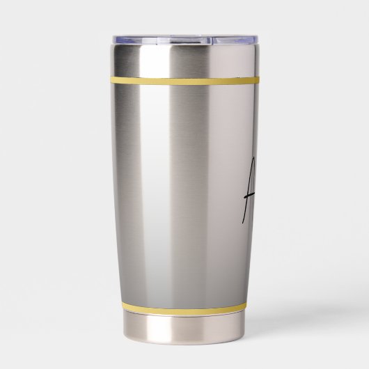 上品なシックエレガントブモダンラックパーソナライズされた 保温保冷タンブラー (正面)