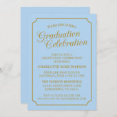 上品なシックエレガント卒業パーティー招待状 招待状 (正面/裏面)