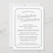 上品なシックエレガント卒業パーティー招待状 招待状 (正面)