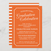 上品なシックエレガント卒業パーティー招待状 招待状 (正面/裏面)