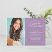 上品なシックエレガント卒業パーティー招待状 招待状 (スタンド正面)