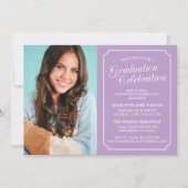 上品なシックエレガント卒業パーティー招待状 招待状 (正面)