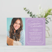 上品なシックエレガント卒業パーティー招待状 招待状 (スタンド正面)