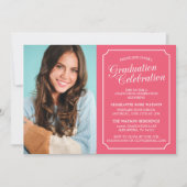 上品なシックエレガント卒業パーティー招待状 招待状 (正面)