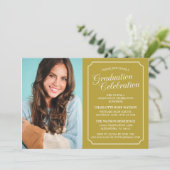 上品なシックエレガント卒業パーティー招待状 招待状 (スタンド正面)