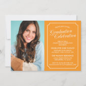 上品なシックエレガント卒業パーティー招待状 招待状 (正面)