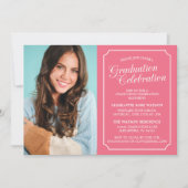 上品なシックエレガント卒業パーティー招待状 招待状 (正面)