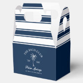 上品なシックネイビーアンドホワイトバチェロレッテ フェイバーボックス (オープン)