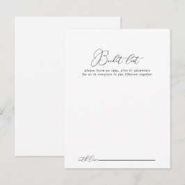 上品なシック結婚ミニマリストのバケットリストカード ポストカード