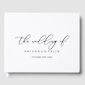 上品なシック結婚ミニマリストゲストブック ゲストブック (正面)