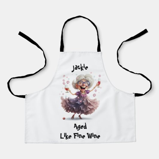 上品なシニアレディ エプロン (正面)