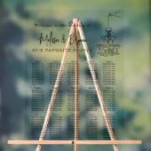 上品なシャンパンタワー結婚のシーティングチャート アクリルサイン (ニュートラル)