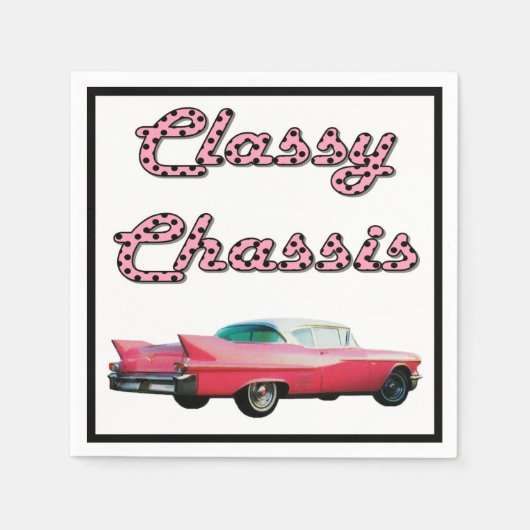 上品なシャーシ スタンダードカクテルナプキン (正面)