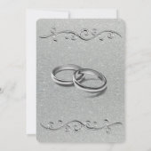 上品なシルバーの記念日 招待状 (裏面)