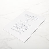 上品なシルバーフォイル | グレー伝統的な結婚式 箔招待状 (回転した状態)