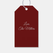 上品なシルバーホースのシルエット ギフトタグ (裏面)