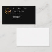 上品なシンプルの公認看護師のデザイン 名刺 (正面/裏面)