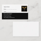 上品なシンプルアポイントメントカード 予約カード (正面/裏面)